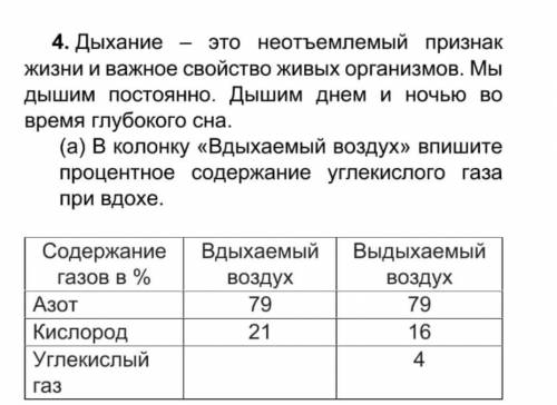 4. Дыхание - это неотъемлемый признак жизни и важное свойство живых организмов. Мы дышим постоянно. 