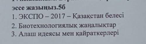 Выберите 1 тему и составьте эссе на казахском языке.