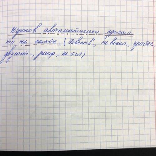 Воронов автоматически сделал то же самое. Полный синтаксический разбор предложения. ,