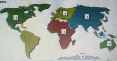 Б) Определите часть света, показанную на карте цифрой 2. Назовите одну из стран этого региона народы