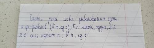 Морфологический разбор слов рыболовом и Житков как написать в тетради фото
