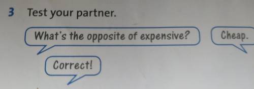 3 Test your partner What's the opposite of expensive? Cheap. Correct!Сделайте