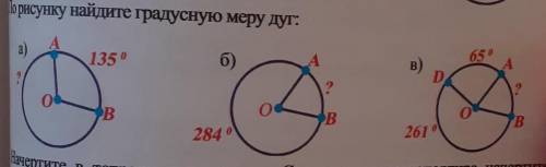 По рисунку Найдите градусную меру дуг