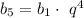 b_5=b_1\cdot~q^4