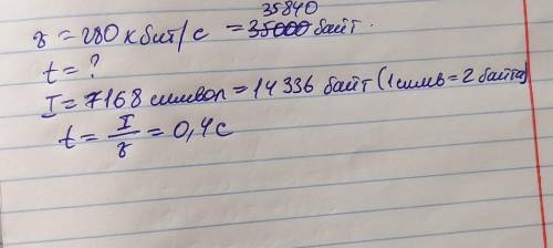 Б10. ADSL-модем, совмещенный с точкой доступа, передаёт данные со средней скоростью 280 кбит/с. Опре