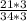 \frac{21*3}{34*3}