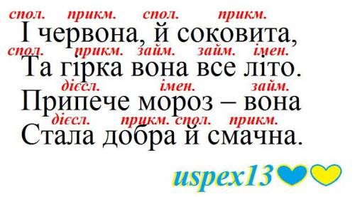 І червона, й соковита, Та гірка вона все літо. Припече мороз – вона Стала добра й смачна. Визначити