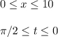 0\leq x\leq 10pi/2 \leq t \leq 0