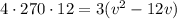 4\cdot270\cdot12=3(v^2-12v)