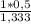 \frac{1 * 0,5}{1,333}