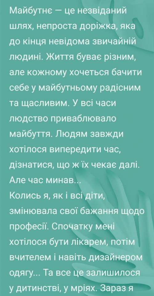 Твір-стаття Щасливе майбутнє. Яке воно?