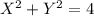 X^2 + Y^2 = 4