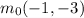 m_{0} (-1,-3); l_{0} : 6x-y+4=0