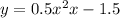 y=0.5x^{2} +x-1.5; x0=-2