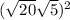 ( \sqrt{20} + \sqrt{5}) {}^{2} 