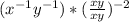 ( x^{-1} + y^{-1} ) * (\frac{x+y}{xy})^{-2}