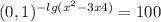 (0,1)^{-lg(x^{2}-3x+4)}=100