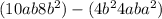 (10ab+8b^{2})-(4b^{2}+4ab+a^{2})