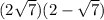 (2 + \sqrt{7} )(2 - \sqrt{7} )