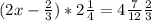 (2x-\frac{2}{3} ) *2\frac{1}{4} =4\frac{7}{12} +\frac{2}{3}