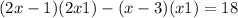 (2x-1)(2x+1)-(x-3)(x+1)=18