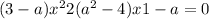 (3-a)x^{2} +2(a^{2} -4)x+1-a=0