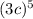 (3c)^{5}