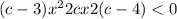 (c - 3)x^{2} + 2cx + 2(c - 4) < 0