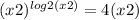 (x + 2)^{log2(x + 2)} = 4(x + 2)