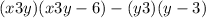 (x + 3y)(x + 3y - 6) - (y + 3)(y - 3)