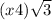 (x + 4) \sqrt{3} 