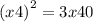 (x + 4 {)}^{2} = 3x + 40