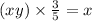 (x + y) \times \frac{3}{5} = x