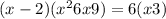 (x - 2)( {x}^{2} + 6x + 9) = 6(x + 3)