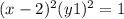 (x - 2) {}^{2} + (y + 1){}^{2} = 1 