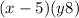 (x - 5)(y + 8)