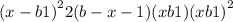 (x - b + 1 {)}^{2} + 2(b - x - 1)(x + b + 1) + (x + b + 1 {)}^{2} 