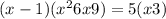 (x -1)(x^{2} + 6x + 9) = 5(x+3)