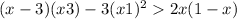 (x-3)(x+3)-3(x+1)^2> 2x(1-x)