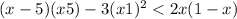 (x-5)(x+5)-3(x+1)^2< 2x(1-x)