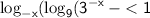 \displaystyle\sf \log _{-x}(\log_9 (3^{-x}- \textless \ 1