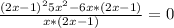\frac{(2x-1)^{2}+5x^{2} -6x *(2x-1) }{x*(2x-1)} =0