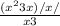 \frac{(x^2+3x)/x/}{x+3}