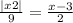 \frac{|x+2|}{9}=\frac{x-3}{2}