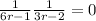 \frac{1}{6r-1} + \frac{1}{3r-2}=0