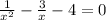 \frac{1}{x^{2} } - \frac{3}{x} - 4 = 0