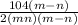\frac{10+4(m-n)}{2(m+n)(m-n)}