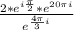 \frac{2*e^{i\frac{\pi }{2} }*e^{20\pi i} }{e^{\frac{4\pi }{3}i } }