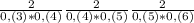 \frac{2}{0,(3)*0,(4)}+\frac{2}{0,(4)*0,(5)} + \frac{2}{0,(5)*0,(6)}