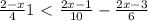 \frac{2-x}{4}+1\ \textless \ \frac{2x-1}{10}-\frac{2x-3}{6}